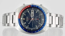 Rare SEIKO 6139 6009 Pepsi Chronograph - Water 70m Resist - Notched Case  - 1970