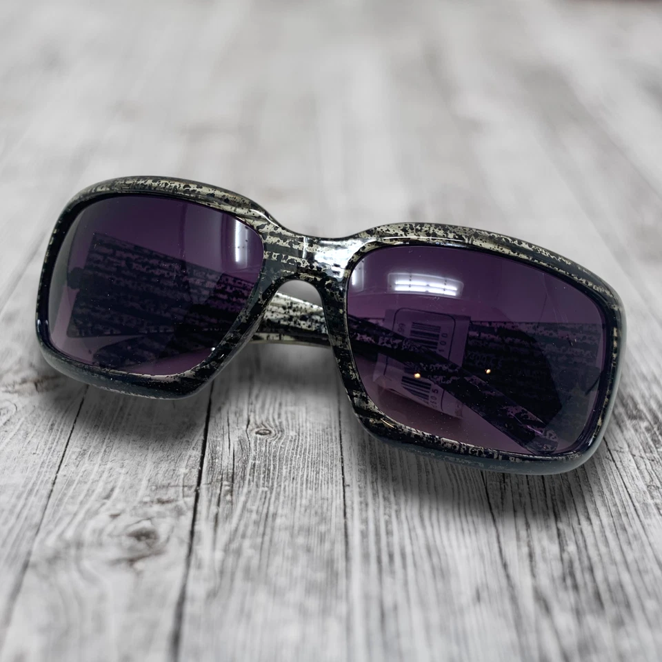 NUEVO Gafas de sol Carolina Lemke negras transparentes con salpicaduras acrílicas envolventes cuadradas CL1030 NUEVAS CON ETIQUETAS Foto 2 de 4