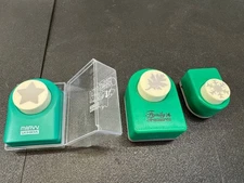 Lot of 3 Craft Paper Punches Star Snowflake Leaf Marvy Uchida Family Treasures