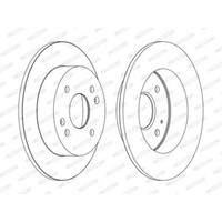 Ferodo 2X Bremsscheibe Hinten Ø260 Mm Voll FüR Honda Accord VI CK CG CH CF8