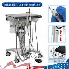 Portable Dental Delivery Cart Unit Mobile Dental Treatment System 4Holes