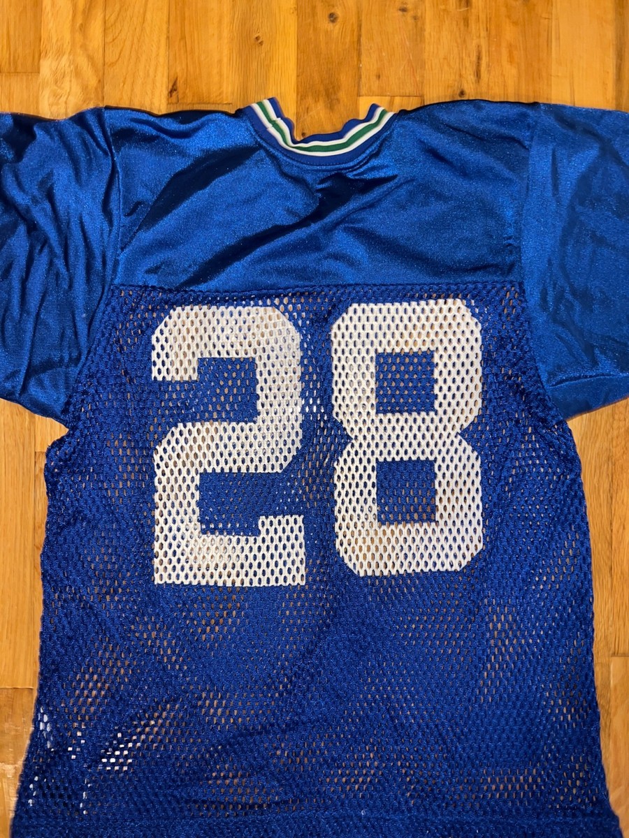 CURT WARNER Sand Knit SEATTLE SEAHAWKS Jersey Large NFL Bosworth