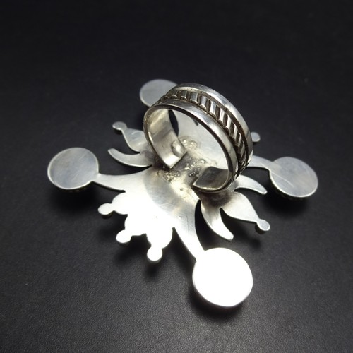 ANILLO WADE HENDERSON Navajo BISBEE TURQUESA CORAL PLATA ESTERLINA TALLA 8,5 - Imagen 17 de 22