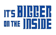 Vinyl Car Decal Sticker - Who "It's Bigger on the Inside" phone truck window