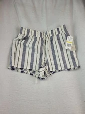 Jolt Women Shorts Size M/Blue Khaki/Drawstring/fFrnge