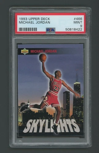 MICHAEL JORDAN 1993 Upper Deck #466 SKYLIGHTS PSA 9 MINT *ICONIC CARD* GOAT HOF