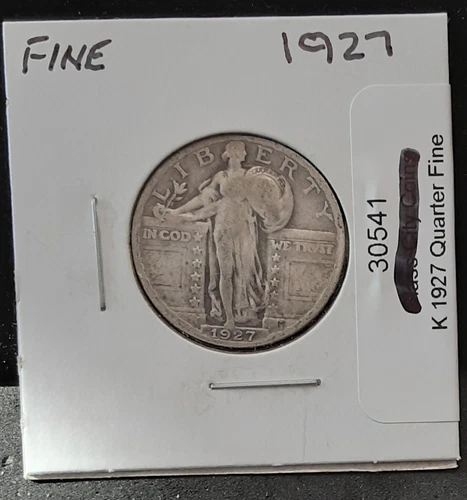 1927 STANDING LIBERTY SILVER QUARTER - FINE - 541