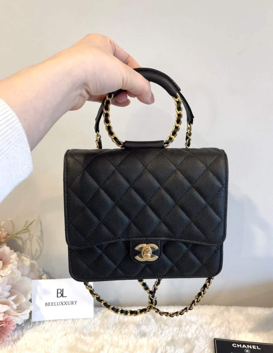 CHANEL Caviar Wallet On Chain WOC Black Shoulder Bag Crossbody i97 –  hannari-shop