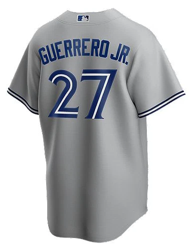 Men's Toronto Blue Jays Vladimir Guerrero Jr Road Grey Baseball Replica  Jersey