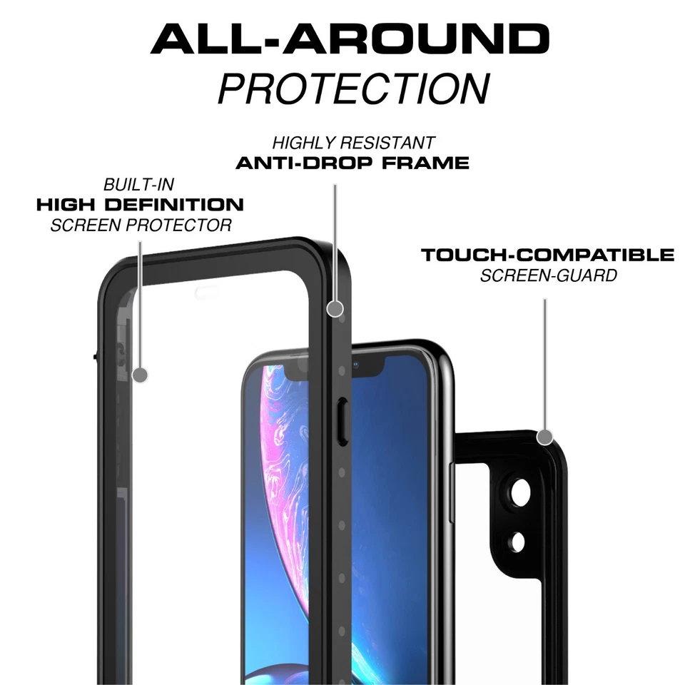 For Apple iPhone XR Xs Max X Life Waterproof Shockproof Case w/ Screen Protector - Image 2 of 4
