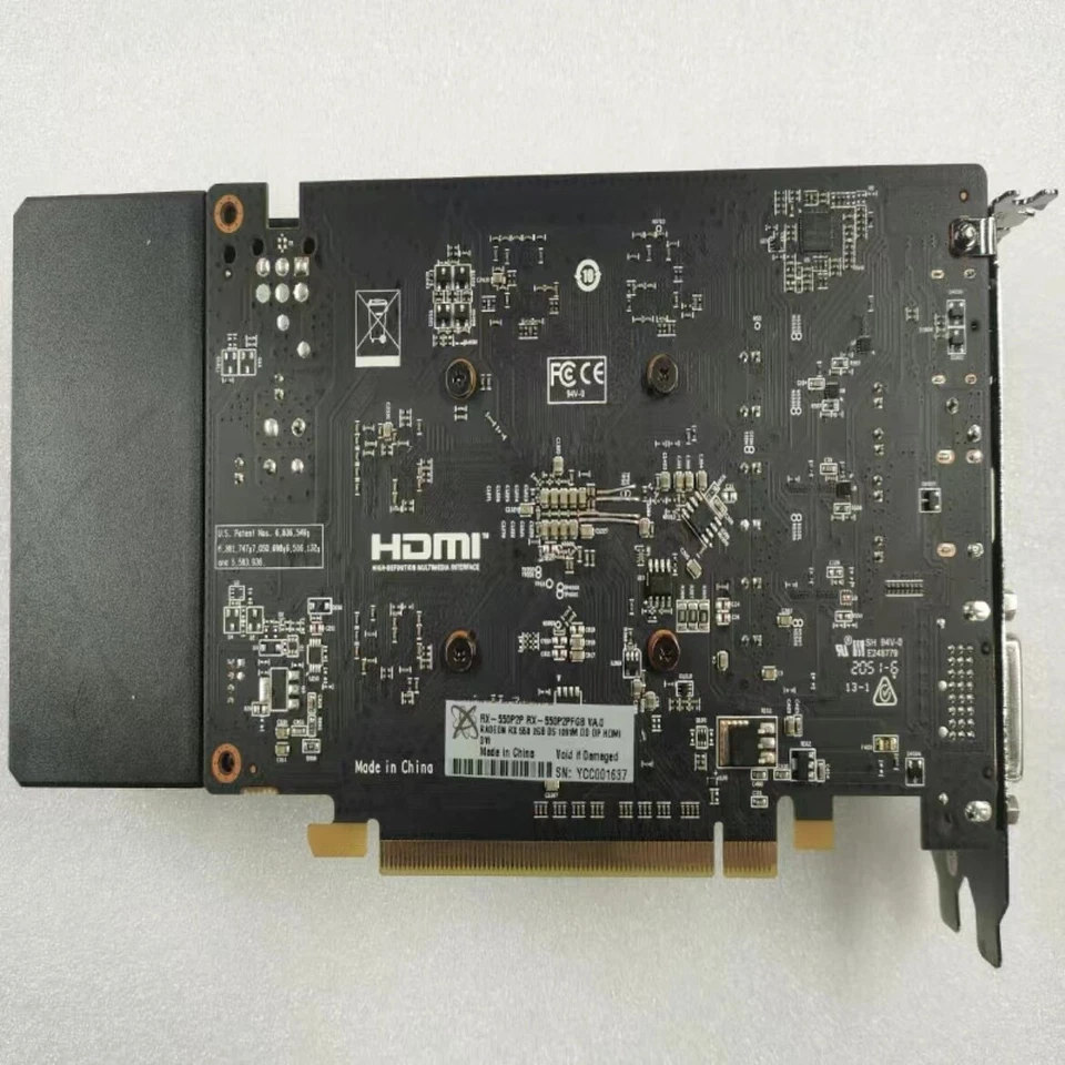 Tarjeta 2 GB Video XFX Radeon HDMI PCI-E RX550 GDDR5 Gráficos DVI AMD DisplayPort Foto 2 de 4