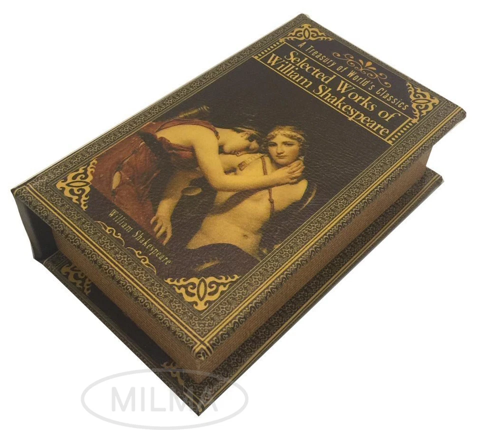  William Shakespeare Secret Storage Book Box Stash Box  Faux Leather Over Wood - Image 3 of 4