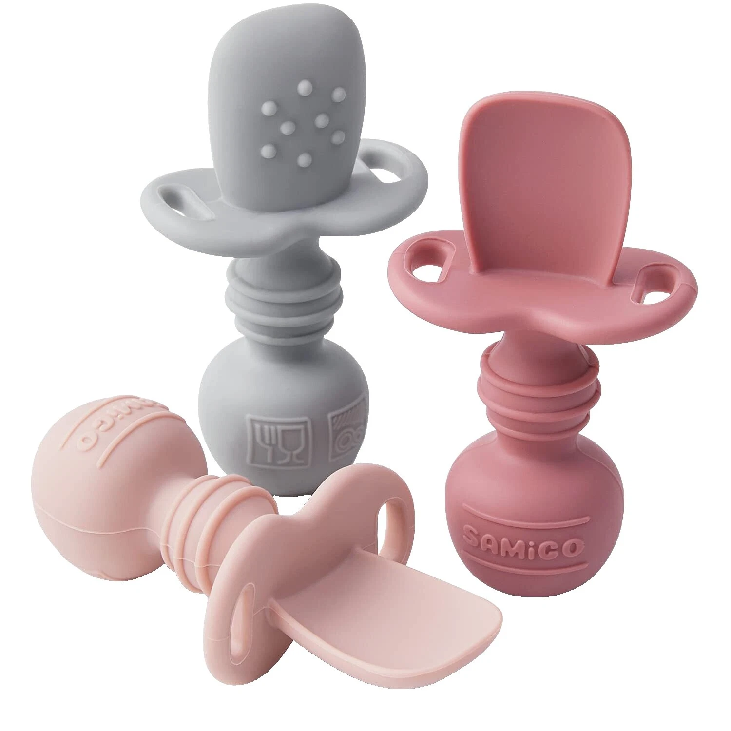 Cuchara Multicolor Silicona Utensilios para Bebés