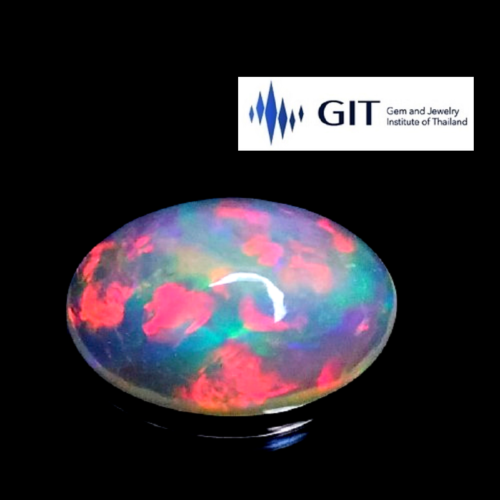 1.99CTS  Git certified natural ethiopian opal oval cabochon loose gemstones" - Picture 1 of 5