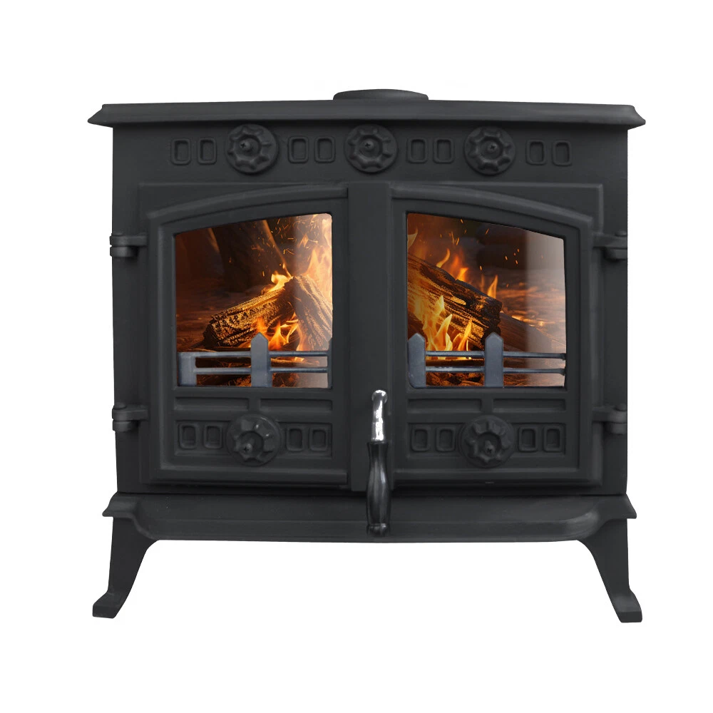 10KW Multifuel Stove Cast Iron Log Wood Burning Fireplace Defra Eco Design  | eBay