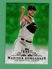 2013 TOPPS TRIBUTE MADISON BUMGARNER GREEN PARALLEL 58/75 GIANTS