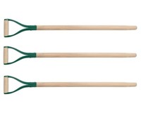 3 X Spatenstiel D-Griff 95 Cm Holzstiel Ø38Mm Schaufelstiel Ersatzstiel Stiel