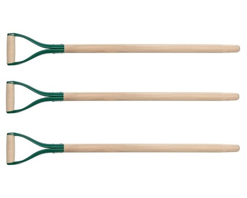 3 x Spatenstiel DGriff 95 cm Holzstiel Ø38mm Schaufelstiel Ersatzstiel