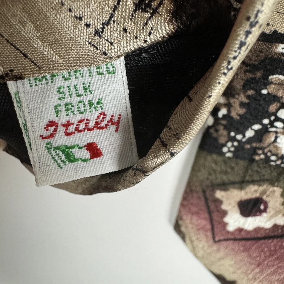 Emilio Pucci Tie Silk Abstract Geometric Luxury 3 Fold Necktie 57" Mens - Image 4 of 4