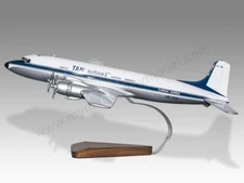 Douglas DC-7 TAN Airlines North Central America Desk Wood Model Small 1/130