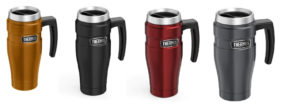Thermos Stainless King Travel Mug, Black, Copper, Red, Gun Metal 470 ml