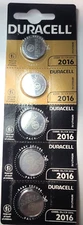 5 PK DL2016 DURACELL 3V LITHIUM BAT (GREAT EXP 2/34) CR2016 FREE SHIP AND TRACK