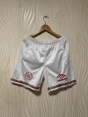 AJAX AMSTERDAM 2000s PRE MATCH FOOTBALL SOOCER SHORTS UMBRO sz 38