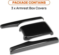 For 2016-2021 Honda Civic Carbon Fiber Look Interior Central Armrest Box Panel 