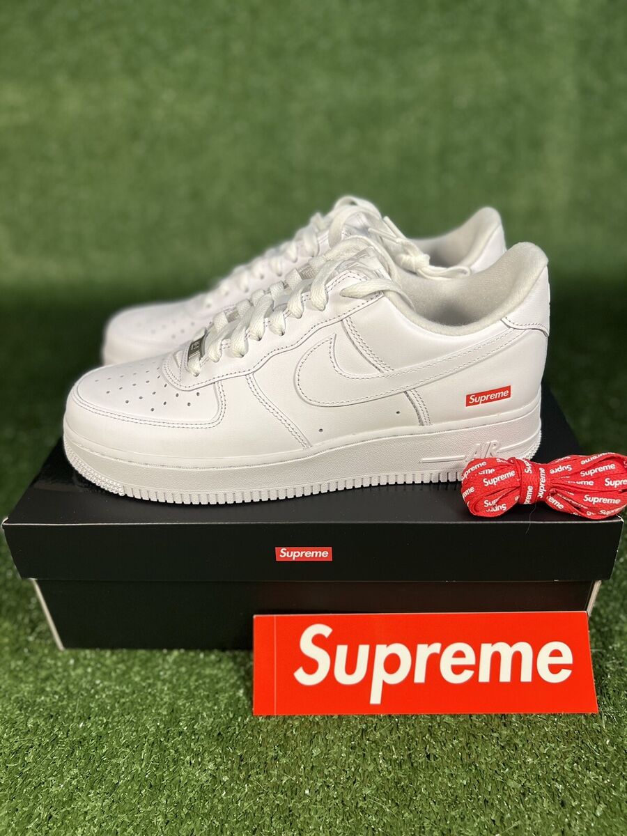 Nike Air Force 1 Low Supreme 'Box Logo' White, 8.5