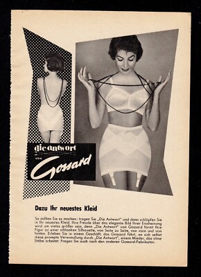 3w6724/ Alte Reklame von 1959   GOSSARD Damenunterwäsche
