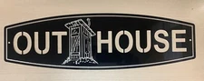 Custom Metal Sign CNC Metal Art OUTHOUSE Bathroom 22" x 6" Aluminum Rust Free