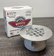 Shower Drain Replacement, Chrome WingTite Model SD1000 thumbnail 1