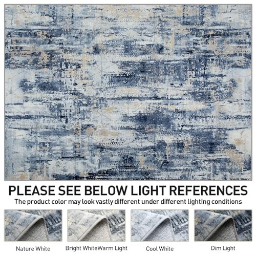 8x10 Area Rugs Washable Rug: Large Modern Abstract Living Room Rug Soft Anti - Picture 7 of 7