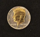 DANBURY MINT- 1967 KENNEDY HALF- UNCIRCULATED 40% SILVER- GOLD AND SILVER PLATED