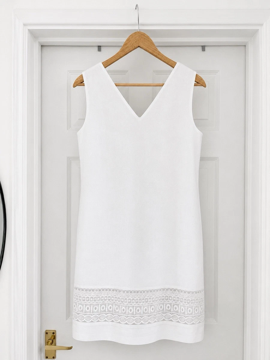 White Linen Dresses for Women for sale | eBay UK