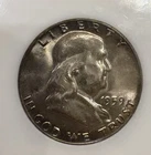 1959 Franklin Half Dollar PCGS MS 65 Light toning on both sides