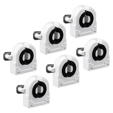 6pcs T8 Fluorescent Light Holder G13 Base Non-Shunted Lamp Socket AC 500V 2A