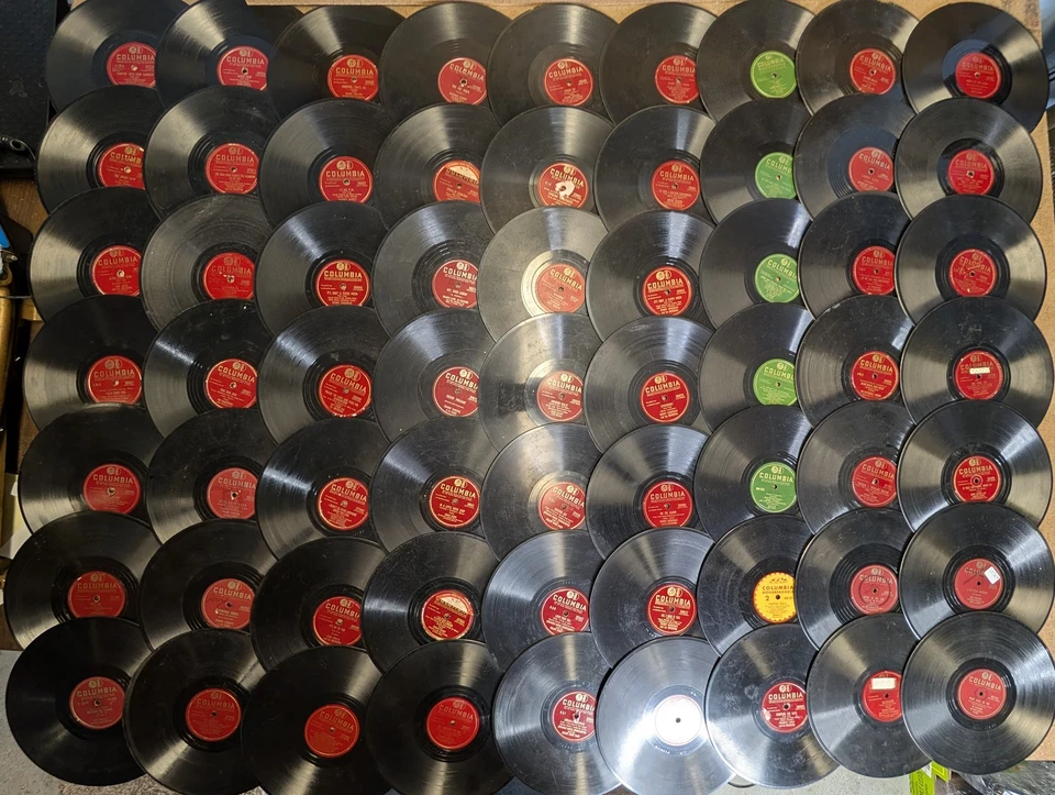 x63 BULK LOT Columbia Label Only 78 RPM Records Collection Large Mix Huge Job #3 - Image 2 of 4