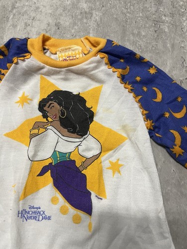 Vintage 90s Disney Hunchback of Notre Dame Esmeralda Kids PJ Matching Set Sz 3T - Picture 7 of 10