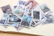 46pcs |  landscape city town view stamps stickers |  various around the world St