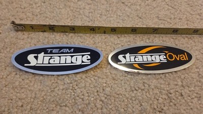 Lot of 2 Team Strange & Oval Drag Racing Decals Stickers NHRA Super Stock NASCAR