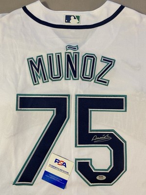 SEATTLE MARINERS- ANDRES MUNOZ AUTOGRAPH HOME WHITE #75 NIKE