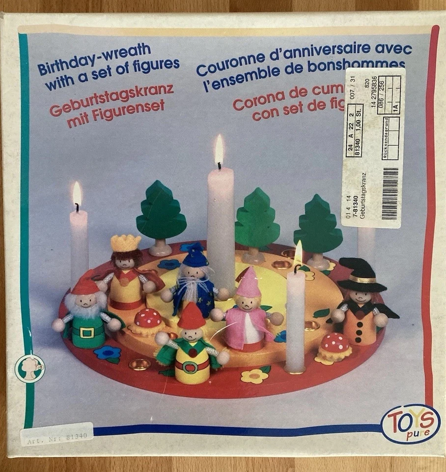 Geburtstagskranz MÄRCHENWALD Geburtstagsring Holz 14 Teile - Bild 4 von 4