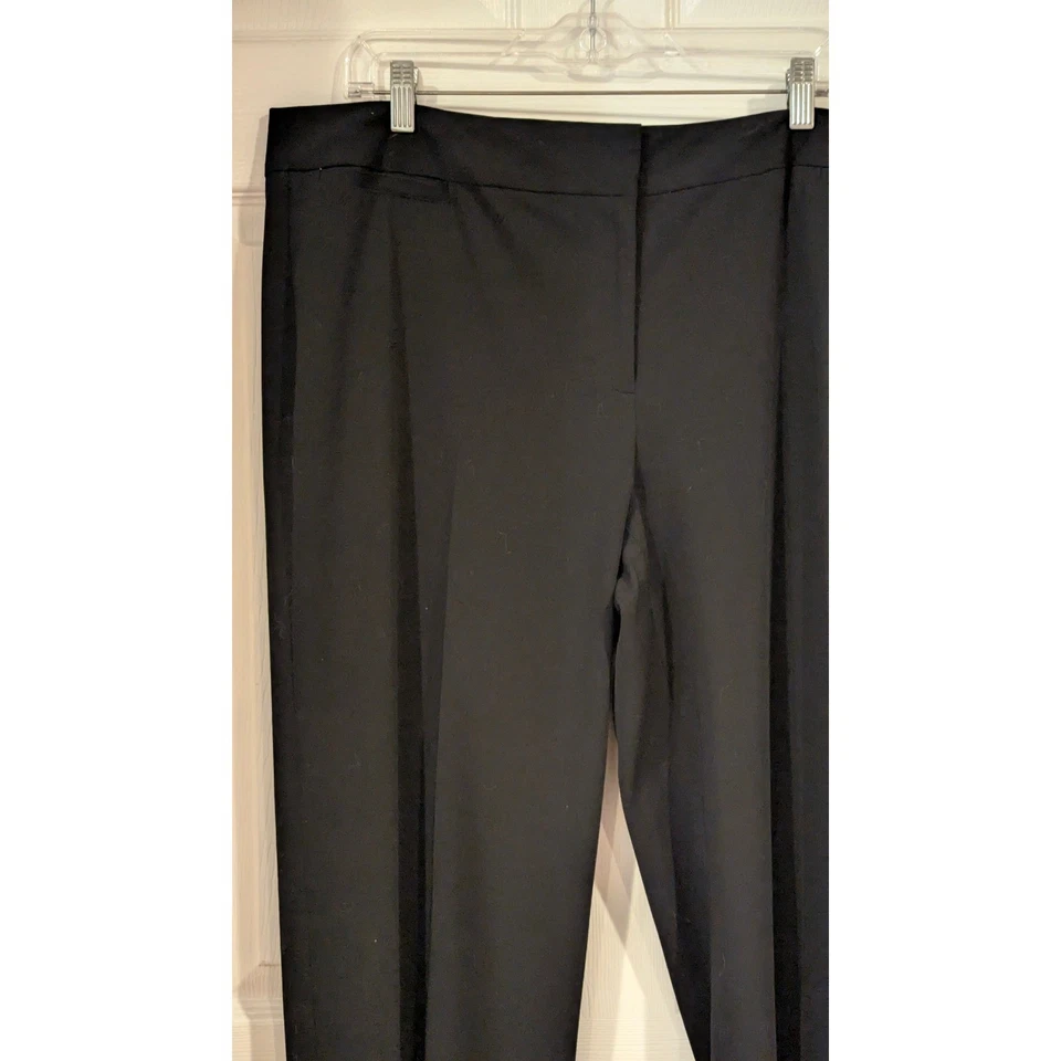 Pantalones clásicos Liz Claiborne Career negros Audra talla 16 pantalones a medida Foto 2 de 4