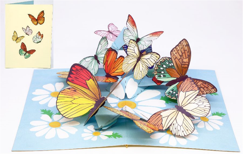 Carte D'anniversaire Point De Croix Fait Main - Thème Papillon - Broderie Artisanale