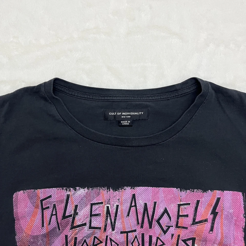 Cult of Individuality 衬衫男式 2XL 黑色堕落天使世界巡回演唱会 69 图形 — 第 2/4 张图片