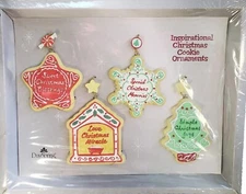 Christmas COOKIE Ornaments 4 Inspirational Religious NEW SEALED