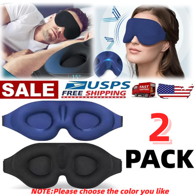 Eye Mask for Sleeping 3D Contoured Cup Blindfold Concave Molded Night Sleep Mask