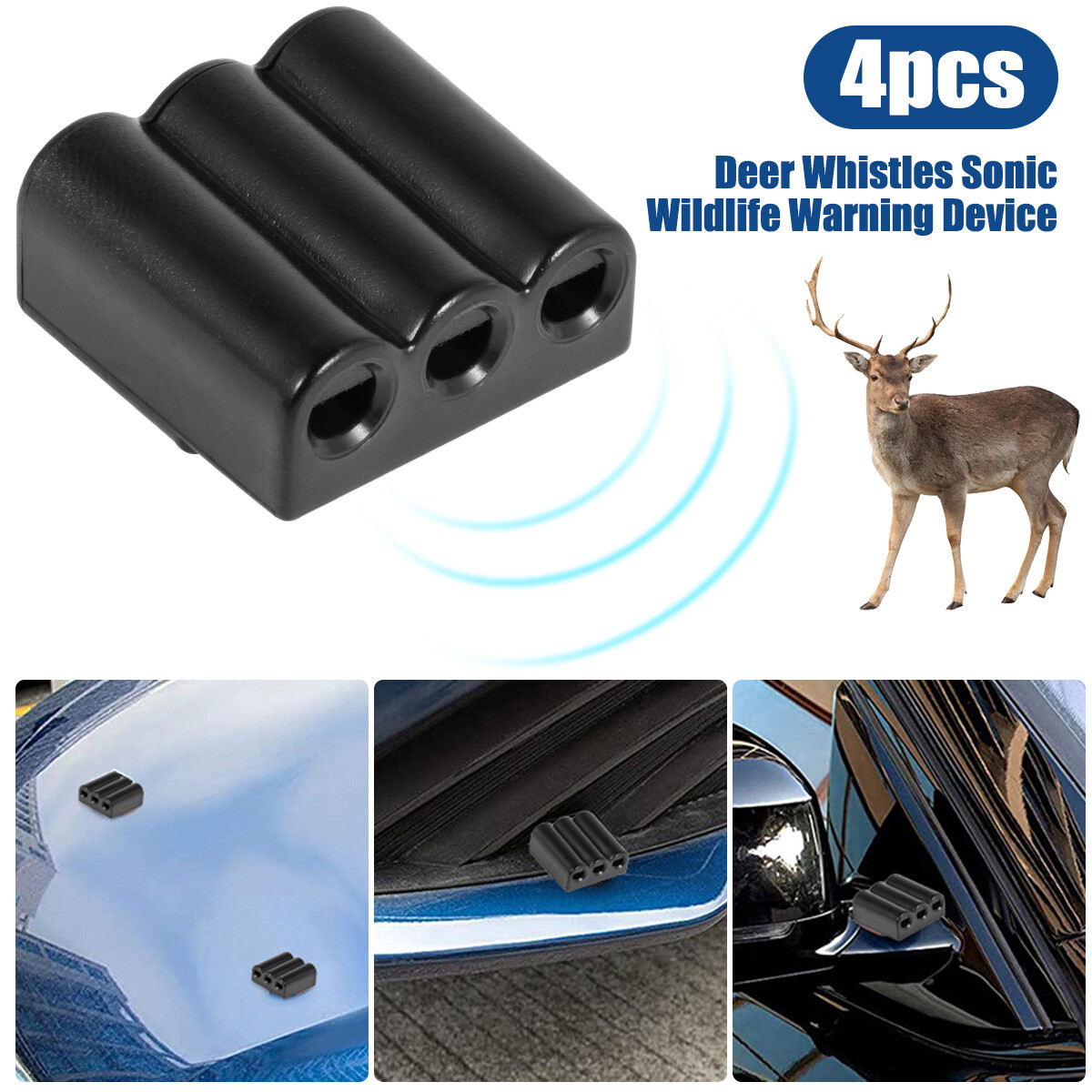 Elk-Deer-Animal Alert Warning Whistles Highway 2 Packs Car Safety - Foto 2