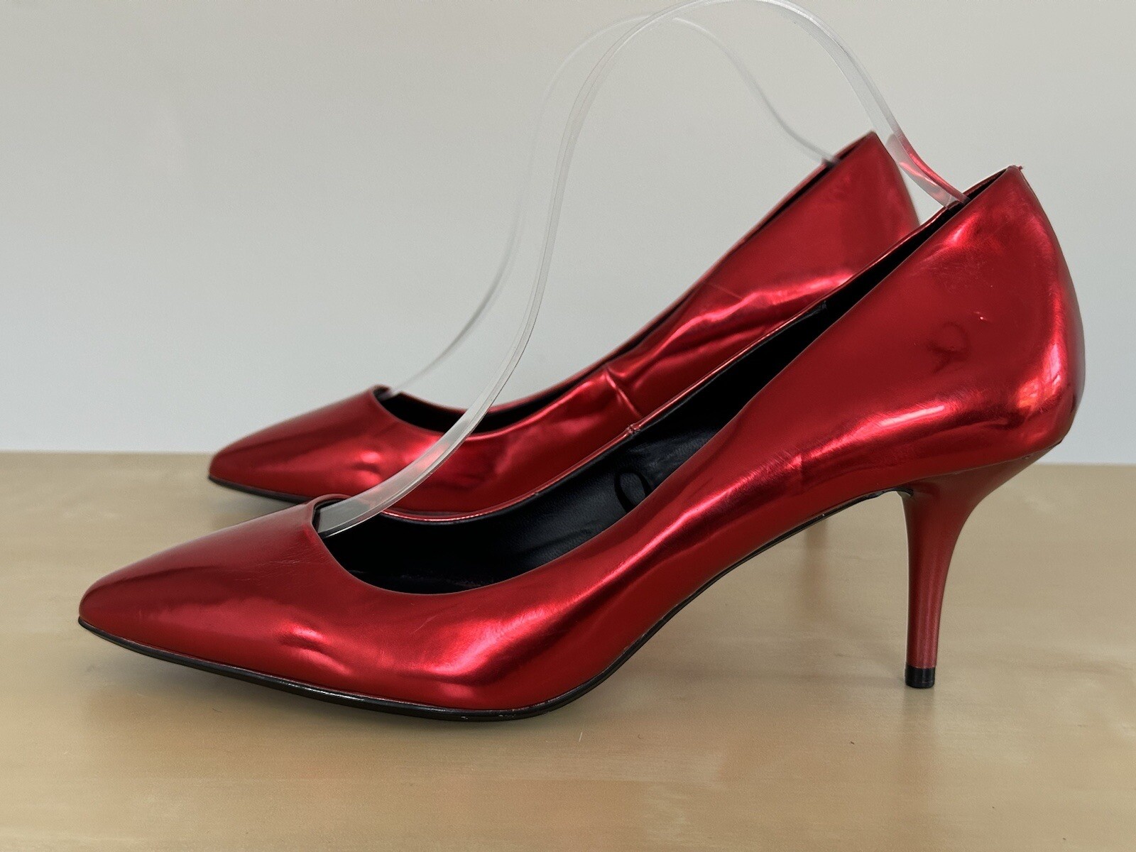 Zara Basic Collection Metallic Red Pump Women's S… - image 2